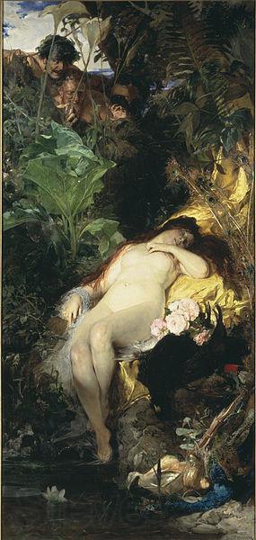 Julius Kronberg Nymph and Fauns Norge oil painting art